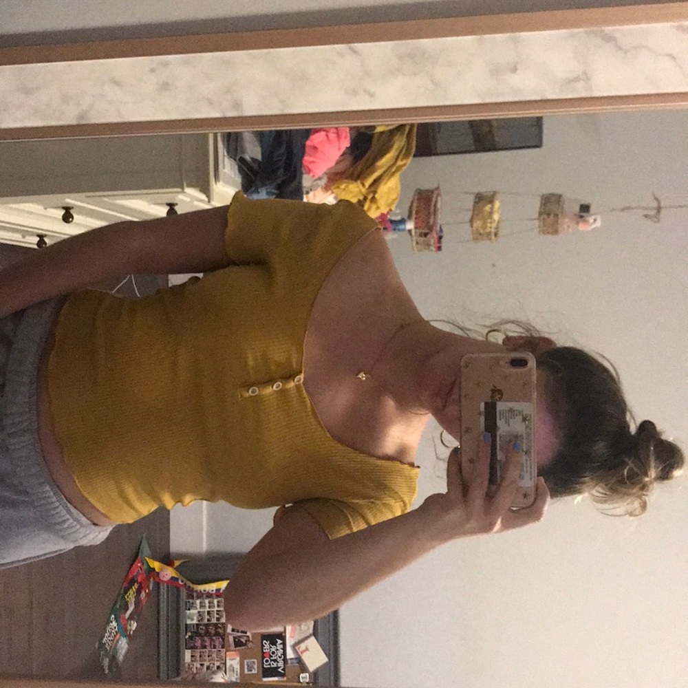 Mustard color crop top